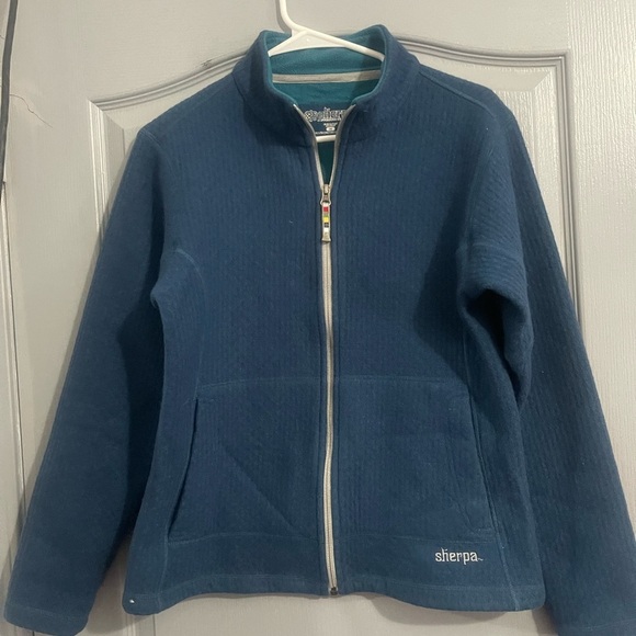 sherpa Jackets & Blazers - Women's Blue Jacket Sherpa Adventure M wool